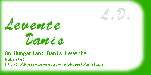 levente danis business card